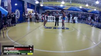 190 lbs Cons. Round 3 - Jake Gunter, Mayhem Wrestling Club vs Kalel Hernandez, North Fort Myers High School