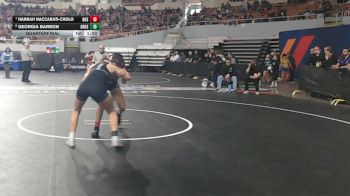122-D1 Quarterfinal - Hannah Naccarati-Cholo, Basha High School vs Georgia Barron, Gila Ridge High School