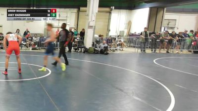 132 lbs Consi Of 128 #2 - Drew Roggie, VA vs Joey Enzminger, ND