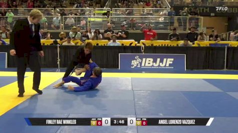 Finley Rae Winkles vs Angel Lorenzo Vazquez 2025 Pan Kids Jiu-Jitsu IBJJF Championship