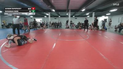 110 lbs Round 4 (6 Team) - Savannah Kerr, East Carolina Elite vs Jaxson Zapotocky, Mat Assassins Red