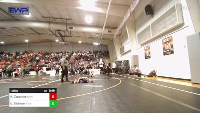 39 lbs Final - Kase Zappone, Barnsdall Youth Wrestling vs Eymber Dickson, Buck Pride Wrestling