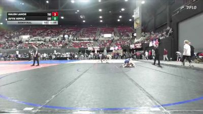 77 lbs Semifinal - Avyn Hipple, Lights Wrestling Club vs Halen Lahoe, Thermopolis Wrestling Club