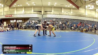 150 lbs Round 4 (6 Team) - Elisha Wright, Garrett Wrestling Club vs Jayden Drewry, Chesterton Wrestling Club