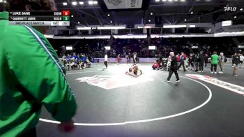 190 lbs 3rd Place Match - Luke Sage, Snohomish vs Garrett Lees, Washougal