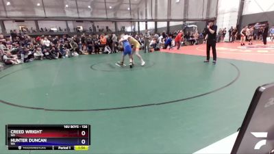 126 lbs Cons. Round 4 - Creed Wright, WA vs Hunter Duncan, WA