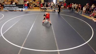 125 lbs Cons. Round 2 - Calliope Willman, IL vs Isobella Villarreal, IA