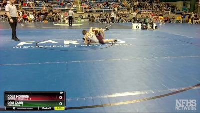 114 lbs Placement Matches - Cole Mogren, Kenmare-Bowbells vs Dru Carr, Carrington