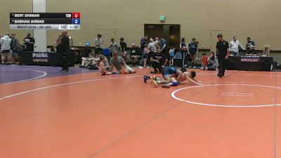 98 lbs Champ. Round 5 - Bert Dhiman, Tiger Claws Wrestling vs Subhan Ahmad