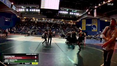 120 lbs Champ. Round 1 - Eamon Fry, Rumson-Fair Haven Regional vs Joey Rizzuto, DePaul Catholic