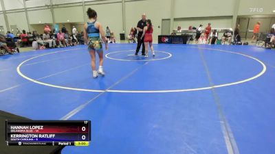 110 lbs Round 3 (6 Team) - Hannah Lopez, Oklahoma Blue vs Kerrington Ratliff, South Carolina