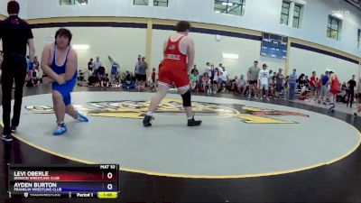 285 lbs Cons. Round 2 - Levi Oberle, Dragon Wrestling Club vs Ayden Burton, Franklin Wrestling Club