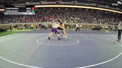 D2-215 lbs Quarterfinal - Case Johnson, Greenville HS vs James Mahon, Goodrich HS