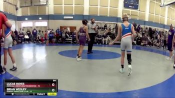 84 lbs Round 2 (10 Team) - Brian Wesley, Hobart Wrestling Club vs Lucas Hayes, Roncalli Wrestling Foundation