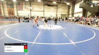 182 lbs Consi Of 32 #1 - Cole Snider, CT vs Deltyn Williams, NH
