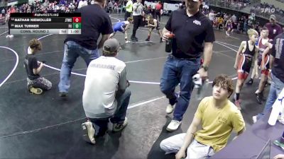 95 lbs Cons. Round 3 - Nathan Niemoller, Junior Titans Wrestling Club vs Max Turner, Fillmore Central