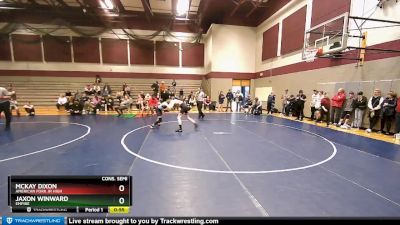 126 lbs Cons. Semi - Mckay Dixon, American Fork Jr High vs Jaxon Winward, Empire