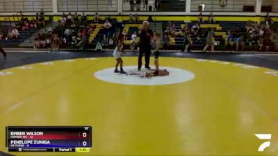 57 lbs Round 1 (6 Team) - Ember Wilson, Mayhem WC vs Penelope Zuniga, MF Purge