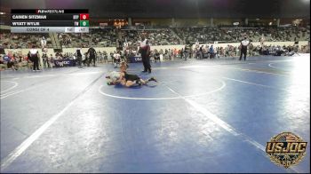 52 lbs Consi Of 4 - Cainen Sitzman, Tulsa Blue T Panthers vs Wyatt Wylie, Tuttle Wrestling