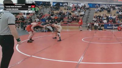 133 lbs Quarterfinal - Javien DeLeon, Kutztown vs Kyle Von Schmidt, Shippensburg