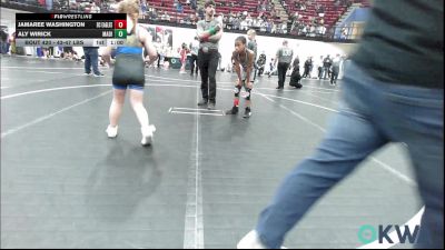 80 lbs Consi Of 8 #2 - Jamaree Washington, Del City Little League Wrestling vs Aly Wirick, Madill Takedown