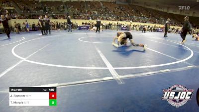 76 lbs Semifinal - Jed Spencer, Slyfox Wrestling Academy vs Titus Marple, Tuttle Elite Wrestling Club