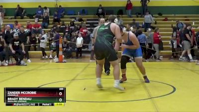 285 lbs Cons. Round 2 - Zander McCrobie, Louisville vs Brady Bendau, Highland (medina)