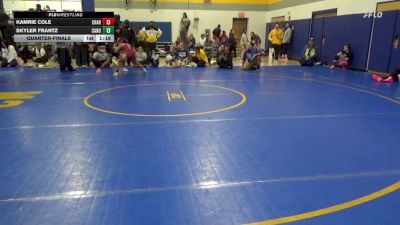 89 lbs Quarterfinal - Kamrie Cole, Chartiers-Houston vs Skyler Frantz, Canon-McMillan