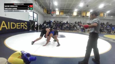 215 lbs Champ. Round 1 - Emiliano Lopez, La Habra vs Jacob Ceballos, La Serna