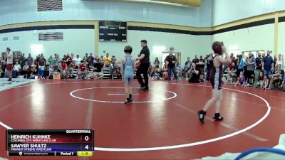 53 lbs Quarterfinal - Heinrich Kuhnke, Columbia City Wrestling Club vs Sawyer Shultz, Midwest Xtreme Wrestling