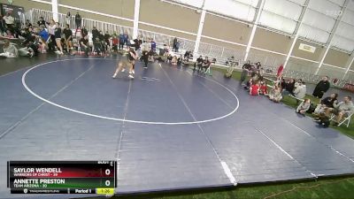 170 lbs Semis (4 Team) - Saylor Wendell, Warriors Of Christ vs Annette Preston, Team Arizona