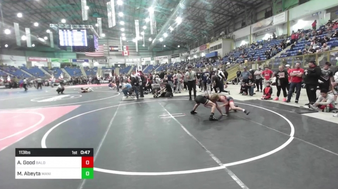 113 lbs Consi Of 16 #2 - Alex Good, Bald Eagle WC vs Michaelray Abeyta ...