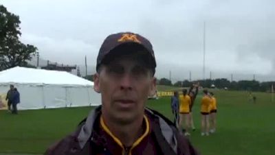 UM Coach Steve Plasencia prerace 2009 Roy Griak