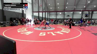 Junior Boys GR - 144 lbs Cons. Round 6 - Hunter Arriaga, MT vs Cash Port, CA