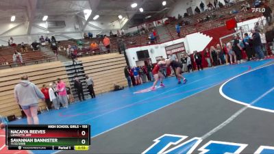 155 lbs 5th Place Match - Savannah Bannister, 11/22/2008 vs Nacaiya Reeves, Lafayette Jeff