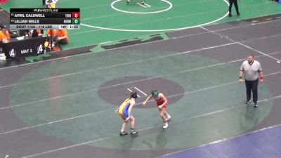 119 lbs Round Of 32 - Avril Caldwell, Trinity vs Lillian Mills, Norwin