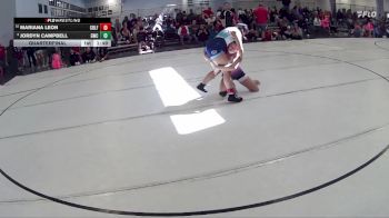 135 lbs Quarterfinal - Mariana Leon, Northwest High School vs Jordyn Campbell, Gretna Wrestling Club