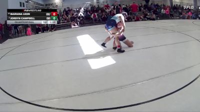 135 lbs Quarterfinal - Mariana Leon, Northwest High School vs Jordyn Campbell, Gretna Wrestling Club