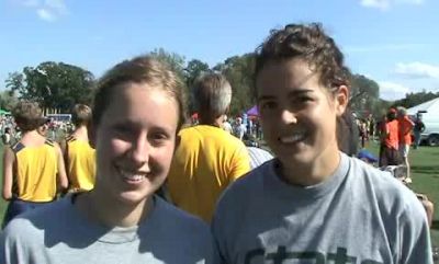Emily MacLeod and Carlie Green MSU 4th and 5th 2009 Roy Griak