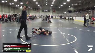 58 lbs Cons. Round 5 - Weston Nicewarner, Titan Pipeline vs Maxwell Phillips, Brighton WC