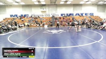 197 lbs Quarters & 1st Wb (16 Team) - Mathew Casado, Sierra College vs Erick Lopez Alecio, Modesto Junior College