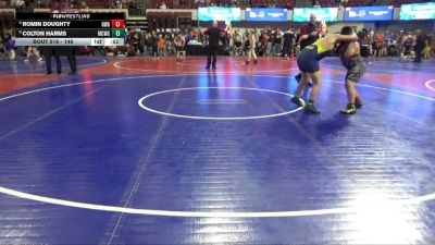 146 lbs Cons. Round 4 - Romin Doughty, Gladiator Wrestling Academy vs Colton Harms, Miles City Wrestling Club