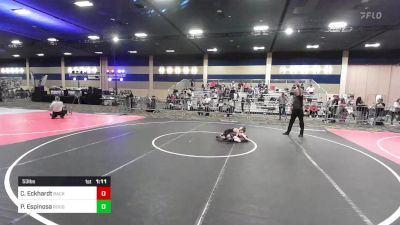 53 lbs Semifinal - Cannon Eckhardt, Backyard Brawlers vs Philip Espinosa, Rough House WC