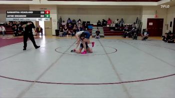 114 lbs Cons. Round 4 - Jayne Swanson, Ironwood Ridge High School vs Samantha Hoagland, Cienega