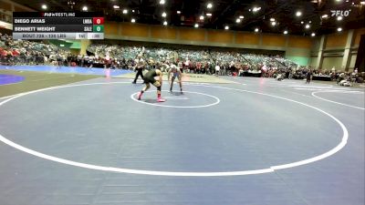 120 lbs Consi Of 32 #1 - Diego Arias, La Mirada vs Bennett Weight, Salem Hills