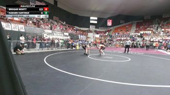 138 lbs Semifinal - Brogan Monty, Beloit HS vs Haegen Hartman, Holcomb HS