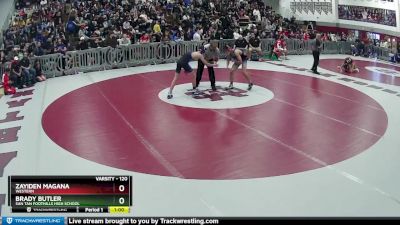 120 lbs Cons. Round 2 - Zayiden Magana, Western vs Brady Butler, San Tan Foothills High School