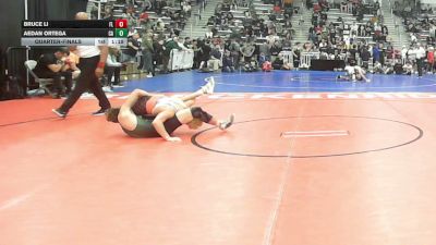 138 lbs Quarterfinal - Bruce Li, FL vs Aedan Ortega, CA