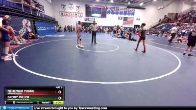 115 lbs Cons. Semi - Nehemiah Young, Dean Morgan vs Brody Miller, Gering Middle School