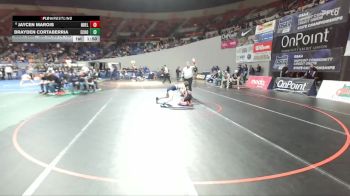 2A/1A Boys 138 Quarterfinal - Jaycen Marois, North Douglas/Elkton Boys vs Brayden Cortaberria, Echo Boys